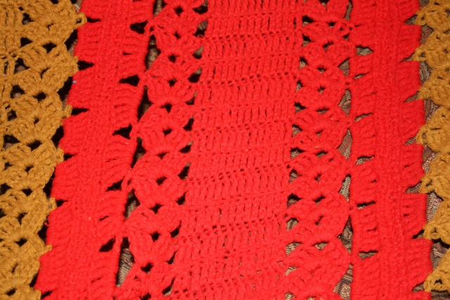 a close up of the afghan